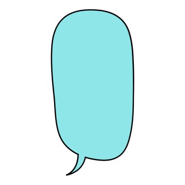 Sohbet baloncuğu el çizimi renk vektörü çizimi