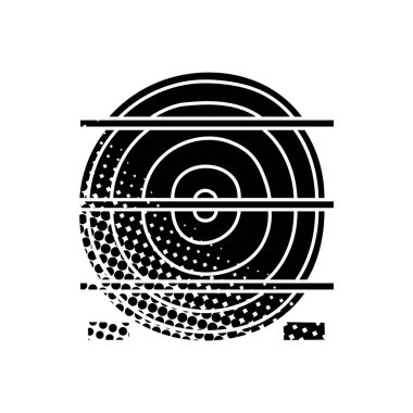 Ahşap öğütme kesimi istiflenmiş siyah el çizimi simgesi yarım ton desen biçimi