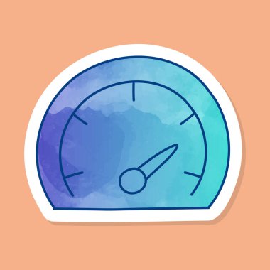 Gösterge paneli renk etiketi vektör çizimi