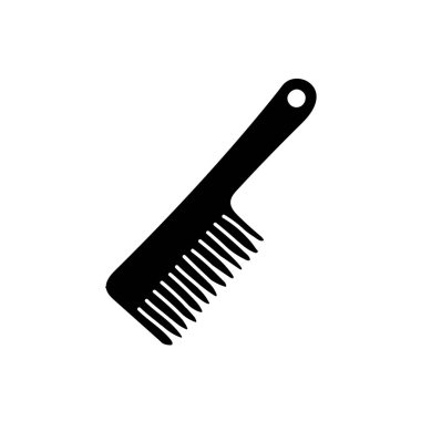 Saç tarağı siyah el çizimi simgesi