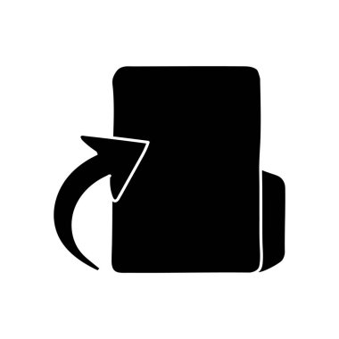 Dizin siyah el çizilmiş simgesini yükle