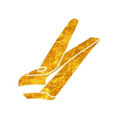 Tırnak makası altın rengi çiziyor.