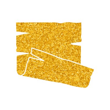 Altın rengi ile eski parşömen çizimi