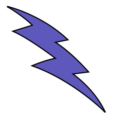 Gök gürültüsü çizilmiş renk vektörü çizimi