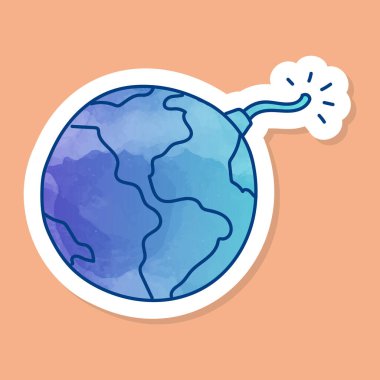 Patlayıcı dünya renk etiketi