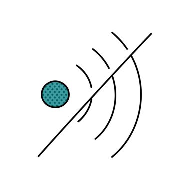 ses pasifleştirilmiş yarım ton el çizimi renk vektörü çizimi