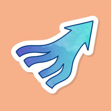 Ok renk etiketi vektör illüstrasyonu