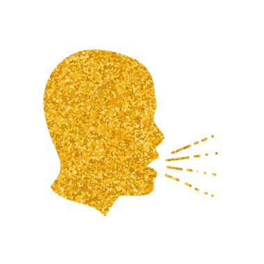 Altın renginde öksüren adam.