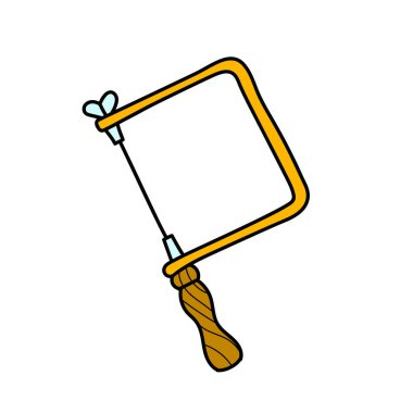 Kuyumcu ayarlanabilir el testeresi çizimi renk çizimi