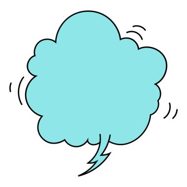 Sohbet baloncuğu el çizimi renk vektörü çizimi