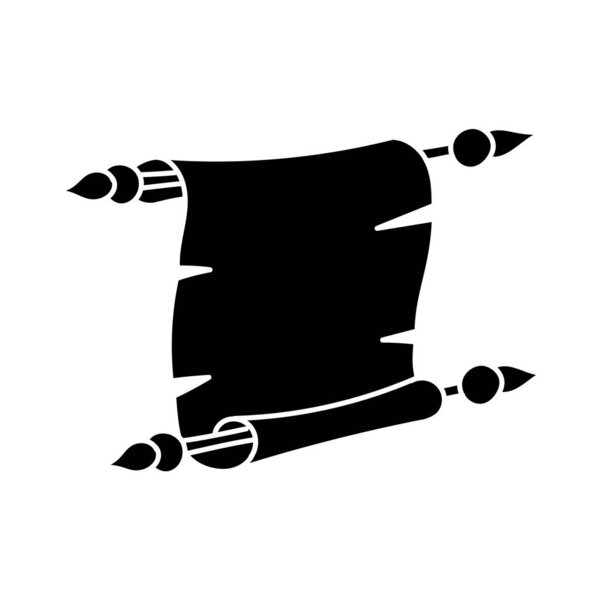 Vintage parchment black hand drawn icon