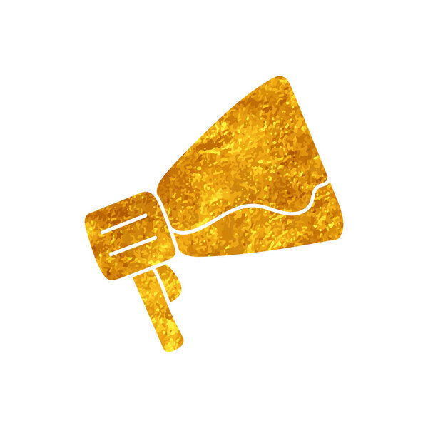 Рисунок мегафона в золотом цвете