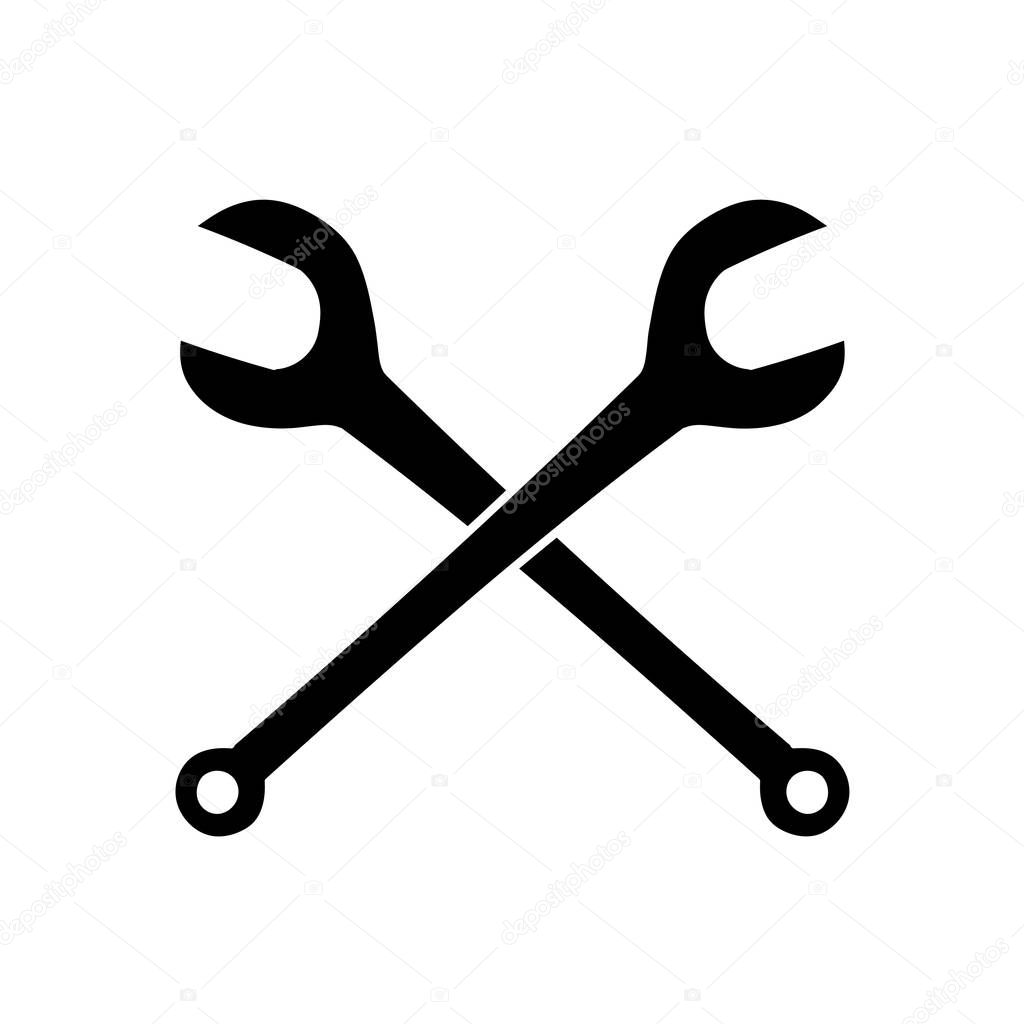Woodworking table saw arbor wrenches black hand drawn icon
