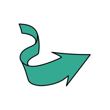 ok eli çizilmiş renk vektörü çizimi