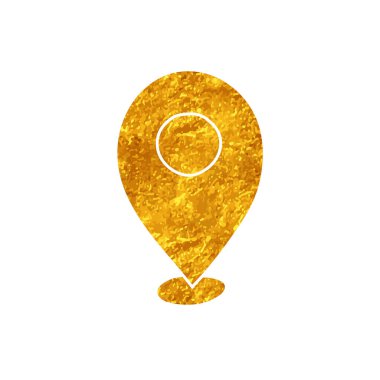 Altın rengi harita simgesi ile çizim