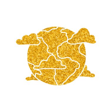 Toprak küresi altın rengi çizer