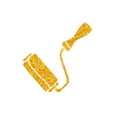 Altın rengi ile boyanmış silindir çizimi