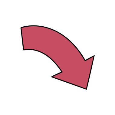 ok eli çizilmiş renk vektörü çizimi