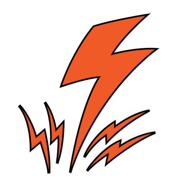 Gök gürültüsü çizilmiş renk vektörü çizimi