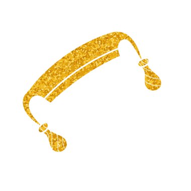 Altın rengi çizerek bıçak ikonu ahşap işleme aracı çiz