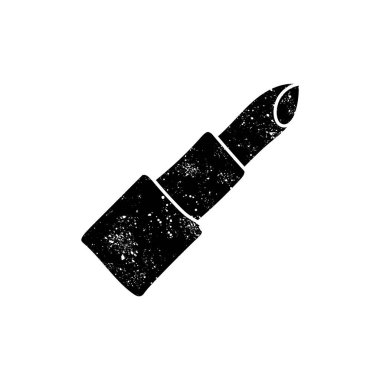 Kadın güzelliği, grunge görünümlü siyah el resmi ile ruj yapar.