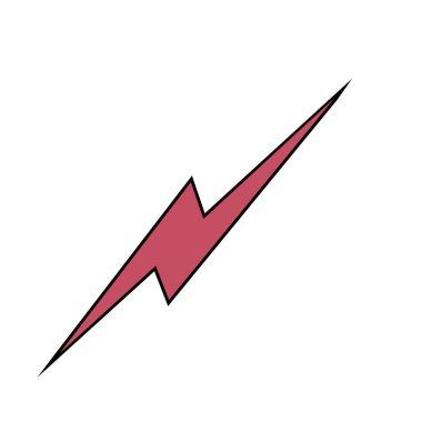 Gök gürültüsü çizilmiş renk vektörü çizimi