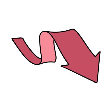 ok eli çizilmiş renk vektörü çizimi