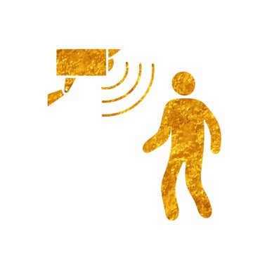 Altın rengi ile hareket sensörü çizimi