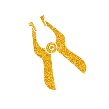 Altın renginde ahşap klemp çizimi