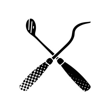 Yarım ton desen biçiminde siyah el çizimi simgesi