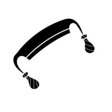 Bıçak simgesi ahşap işleme aracı siyah el çizim simgesi