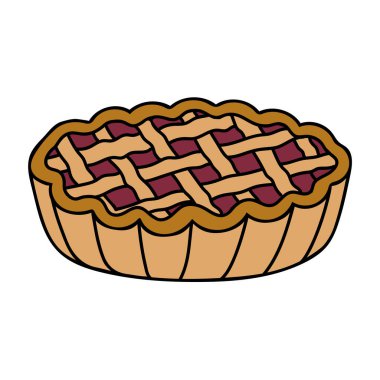 turta elle çizilmiş renk vektörü çizimi