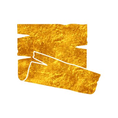 Altın rengi ile eski parşömen çizimi