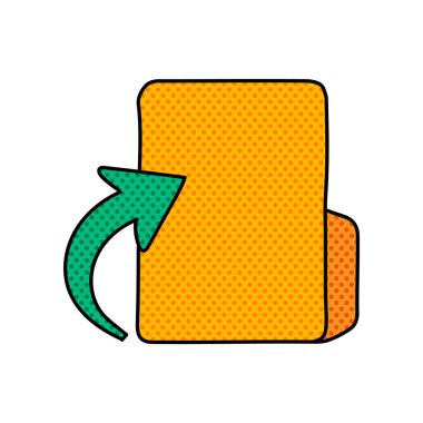 klasör yarım ton el çizimi renk çizimi yükle