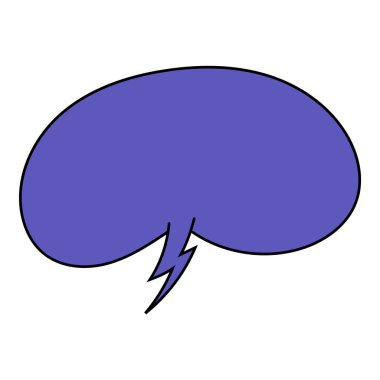 Sohbet baloncuğu el çizimi renk vektörü çizimi