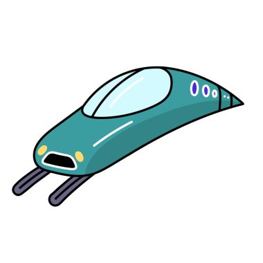 hızlı tren el çizimi renk vektörü çizimi