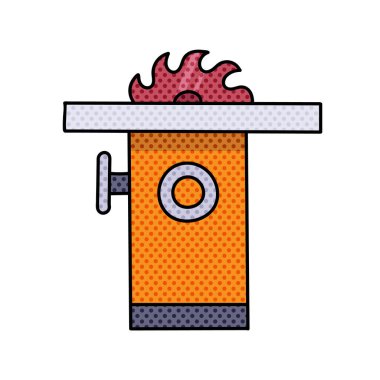 ahşap masa testere yarım ton el çizimi renk vektörü çizimi