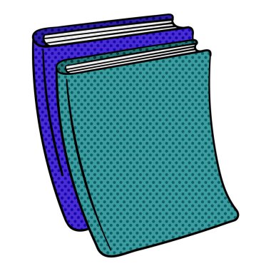 kitap yarım ton el çizimi renk vektör çizimi