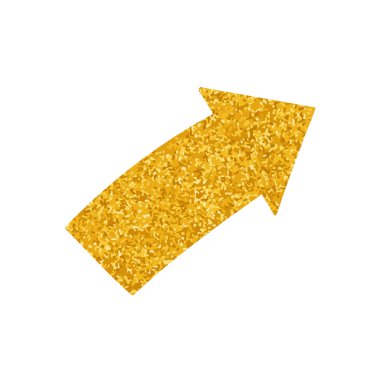 Altın renkli ok çizimi