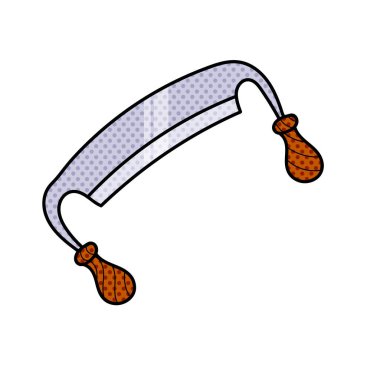 Bıçak ahşap işleme aracı yarım ton el çizimi renk vektörü çizimi