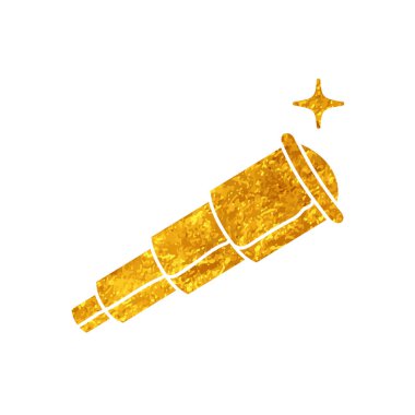 Altın renkli teleskop çizimi