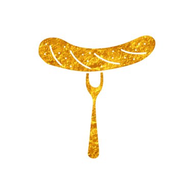 Altın renkli sosis çizimi