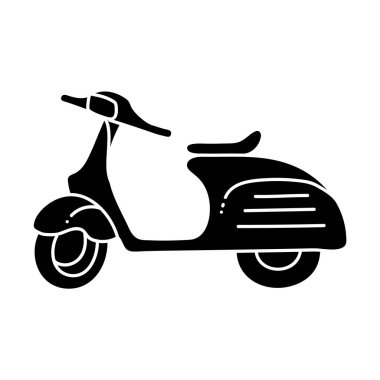 Eski mobilet siyah el çizimi simgesi