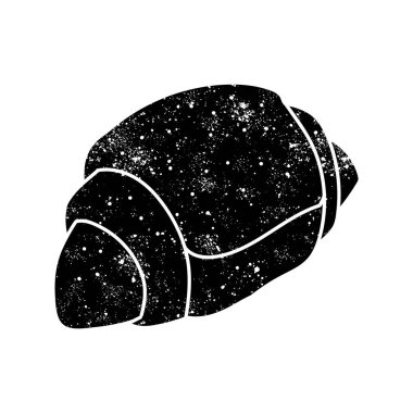 Ay çöreği siyah el resmi grunge görünümü