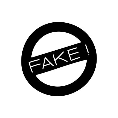 Sahte pul siyah el çizimi simgesi