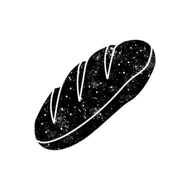 Fransız ekmeği siyah el resmi grunge görünümü