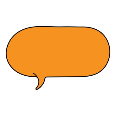 Sohbet baloncuğu el çizimi renk vektörü çizimi