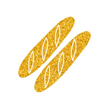 Baget ekmeği altın rengi çiziyor.