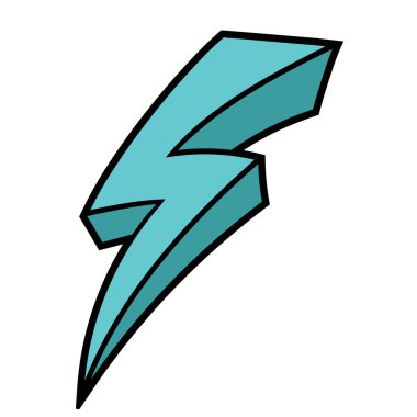 Gök gürültüsü çizilmiş renk vektörü çizimi