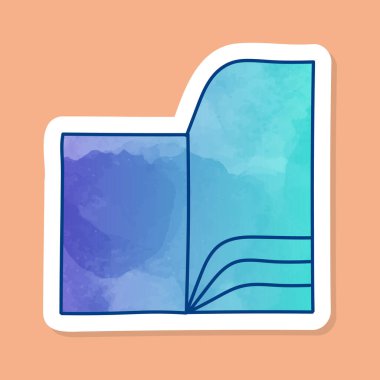 Kitap rengi etiketi renk vektörü çizimi